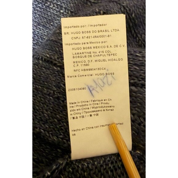 Hugo Boss Mens Linen Cardigan XL Shawl Collar Pockets Fisherman 100% Linen - Picture 11 of 11